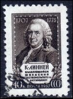 Russia 1957 Linnaeus fine used.