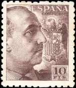 Spain 1939-48 10PTS perf 9½x10½ lightly mounted mint.
