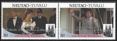 Tuvalu 1986 Niutao Royal Wedding $1 silver opt unmounted mint.