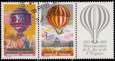 France 1983 Manned Flight pair fine used.