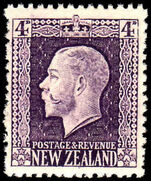 New Zealand 1915-30 4d deep purple 14x13½: unmounted mint.
