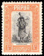 Papua 1932-40 ½d black and orange lightly mounted mint.