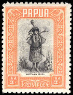 Papua 1932-40 ½d black and buff unmounted mint.