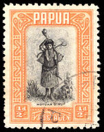 Papua 1932-40 ½d black and buff fine used.