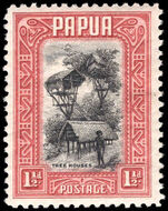 Papua 1932-40 1½d black and lake lightly mounted mint.