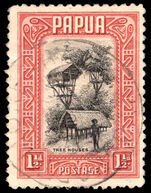 Papua 1932-40 1½d black and lake fine used.