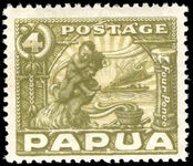 Papua 1932-40 4d olive-green lightly mounted mint.