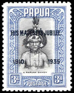 Papua 1935 3d Silver Jubilee unmounted mint.