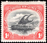 British New Guinea 1901-05 1d black and carmine horizontal watermark fine lightly mounted mint.