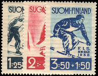 Finland 1938 International Skiing Contest Lahti lightly mounted mint.