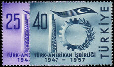 Turkey 1957 Turkish-American Friendship unmounted mint.