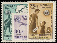 Turkey 1961 15th Anniv of UNICEF unmounted mint.