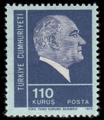 Turkey 1972-77 110k chalky blue on pale blue unmounted mint.