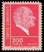 Turkey 1972-77 200k deep brown on pale brown unmounted mint.