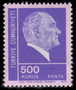 Turkey 1972-77 500k bright violet on pink unmounted mint.