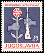 Yugoslavia 1961 20th Anniv of Yugoslav Partisan Army unmounted mint.
