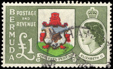 Bermuda 1953-62 £1 fine used.