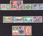 British Honduras 1938-47 set mounted mint.