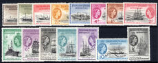 Falkland Island Dependencies 1954-62 set lightly mounted mint.