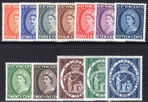 St Vincent 1955-63 set very lightly mounted mint.