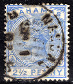 Bahamas 1884-90 2½d blue fine used.