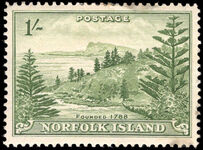 Norfolk Island 1947-59 1s grey-green (gum fault) lightly mounted mint.