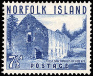 Norfolk Island 1953 7½d Old Stores lightly mounted mint.