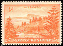 Norfolk Island 1947-59 ½d orange white paper lightly mounted mint.