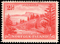 Norfolk Island 1947-59 2½d scarlet lightly mounted mint.