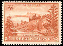 Norfolk Island 1947-59 3d chestnut lightly mounted mint.