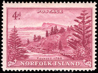 Norfolk Island 1947-59 4d claret lightly mounted mint.