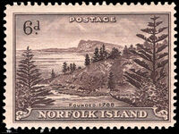 Norfolk Island 1947-59 6d purple-brown lightly mounted mint.