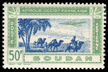 French Sudan 1942 50f air unmounted mint.