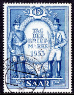 Saar 1953 Stamp Day fine used.