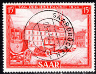 Saar 1954 Stamp Day fine used.