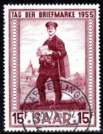 Saar 1955 Stamp Day fine used.