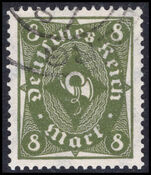 Germany 1922-23 8m olive-green Rotary Printing type II fine used.