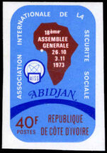 Ivory Coast 1973 International Social Security Association imperf unmounted mint.