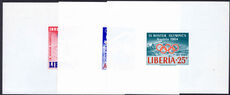 Liberia 1963 Winter Olympics set in imperf mini-sheets unmounted mint.