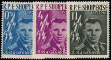 Albania 1962 Yuri Gagarin postage unmounted mint.
