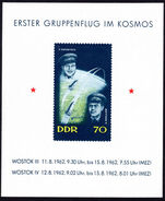 East Germany 1962 Vostok 3 and 4 souvenir sheet unmounted mint.