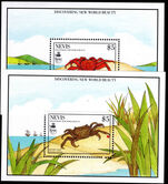 Nevis 1990 Crabs souvenir sheet unmounted mint.