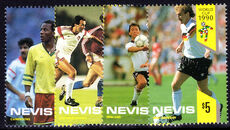 Nevis 1990 World Cup Football unmounted mint.