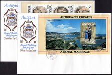 Antigua 1981 Royal Wedding 3rd issue booklet pane first day cover.