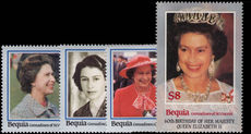 Bequia 1986 60th Birthday of Queen Elizabeth unmounted mint.
