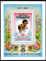 Central African Republic 1981 Royal Wedding souvenir sheet unmounted mint.