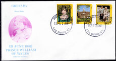 Grenada 1982 Prince William part set first day cover.