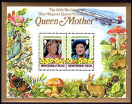 Montserrat 1985 Life and Times of Queen Mother $6.00 unmounted mint souvenir sheet.