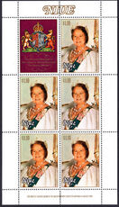 Niue 1980 80th Birthday of The Queen Mother sheetlet unmounted mint.