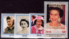 Nevis 1986 60th Birthday of Queen Elizabeth unmounted mint.